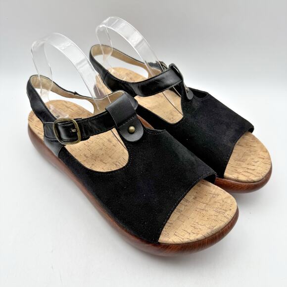 Algeria Womens Betsie Stretch Sandals EU 42 US 11.5-12 Black Leather NWOB - Picture 6 of 13